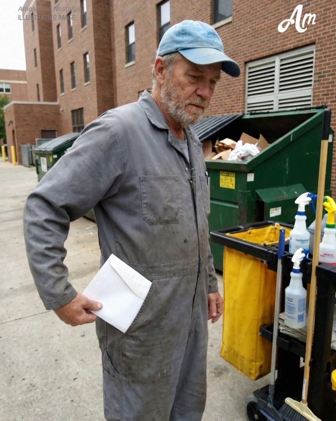 The College Janitor Saw Me Crying over My Tuition Bill and Handed Me an Envelope – When I Opened It and Learned Who He Really Was, I Went Pale