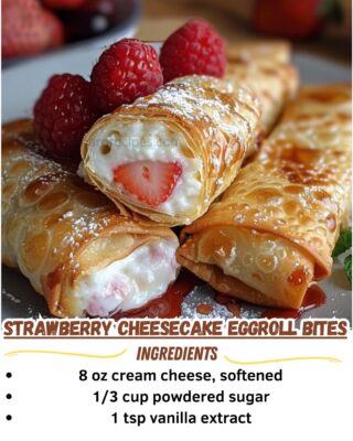 Strawberry Cheesecake Eggroll Bites: A Delightful Fusion Dessert
