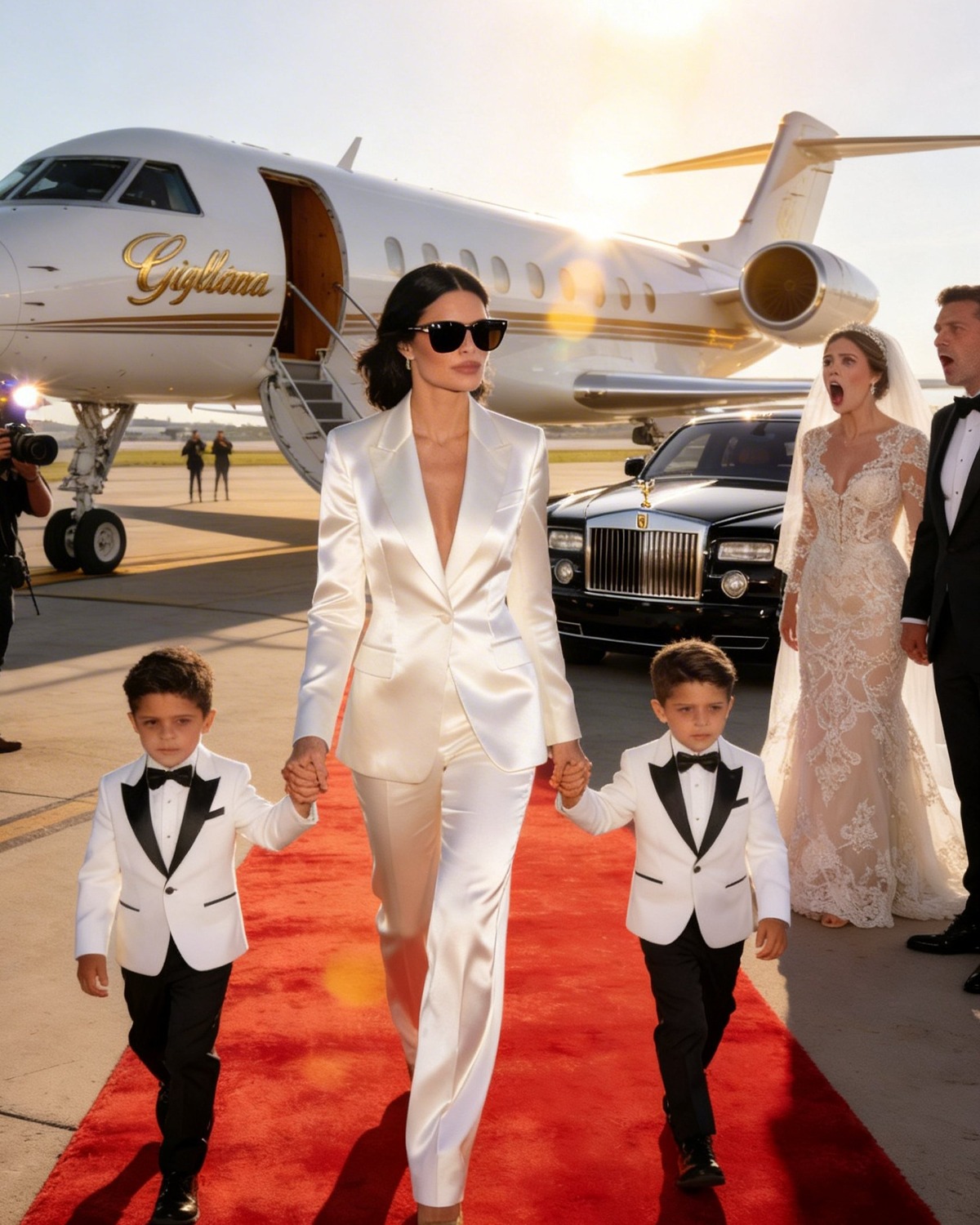 Ex-Husband Invited His “Poor” Ex-Wife to His Wedding — She Landed in a Billionaire’s Jet With His Twins and Said Three Words That Left Him Ashamed