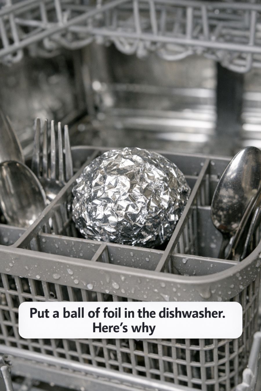Put a ball of foil in the dishwasher. Here’s why