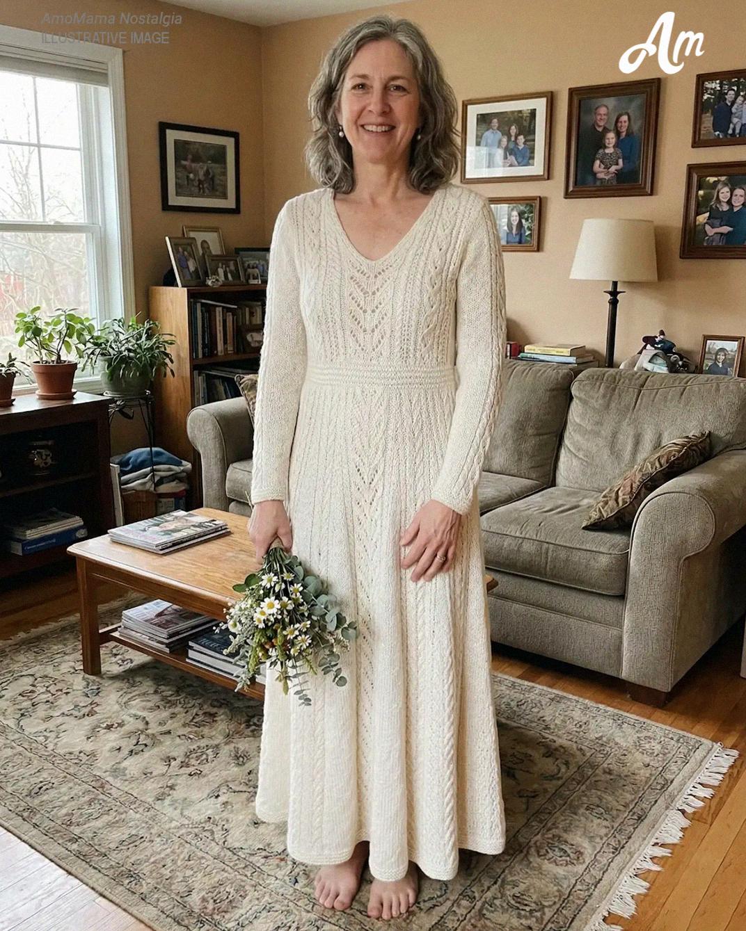 I Knitted My Wife’s Wedding Dress for Our Vow Renewal – When Guests Started Laughing at the Reception, She Took the Microphone and the Entire Room Fell Silent