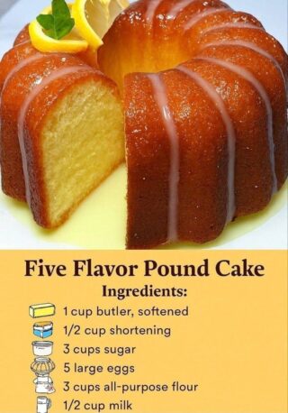 Five Flavor Pound Cake with Glaze – A Classic Southern Favorite