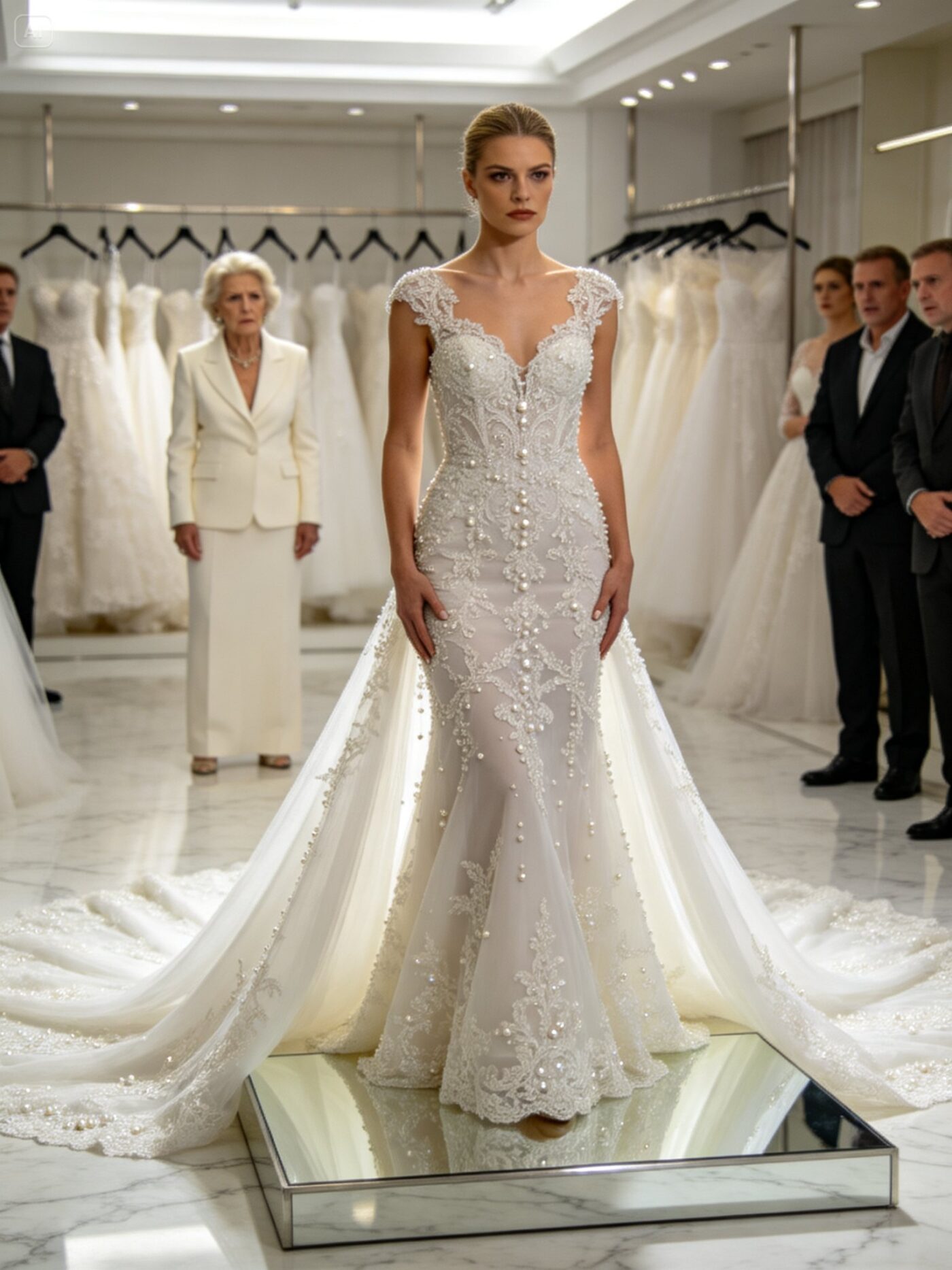 “Orphans don’t wear white – it’s for real family,” she announced to the entire bridal shop. My fiancé looked away. I smiled. “Okay.” The next morning, her husband opened his email: “Your firm has been removed from the merger.” Signed: Me, the orphan…. – News