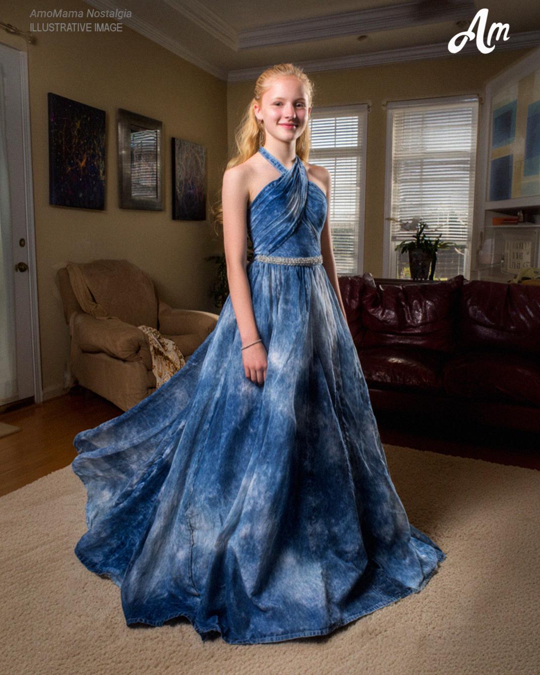 My Stepmom Refused to Give Me Money for a Prom Dress – My Brother Sewed One from Our Late Mom’s Jeans Collection, and What Happened Next Made Her Jaw Drop