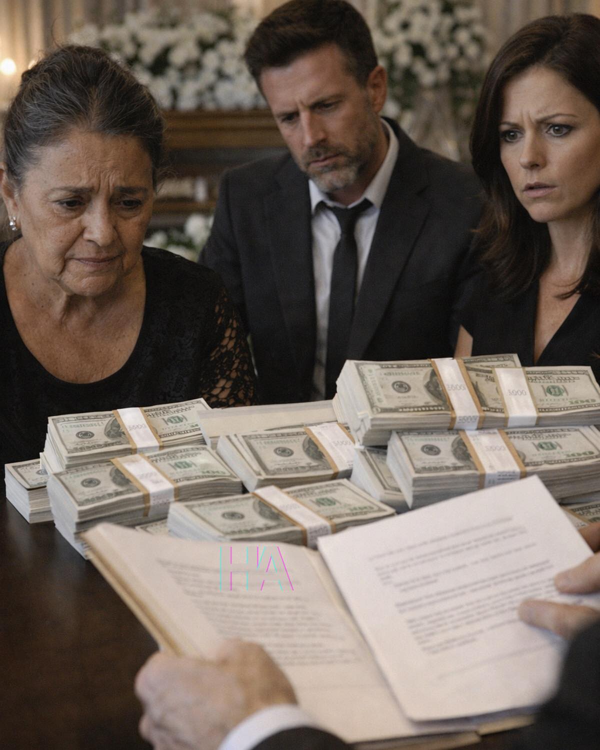 SHE LEANED OVER AT HER HUSBAND’S FUNERAL AND WHISPERED, “YOU WON’T GET A DIME OF HIS $4.5 MILLION”… THEN THE LAWYER READ CLAUSE NUMBER SEVEN