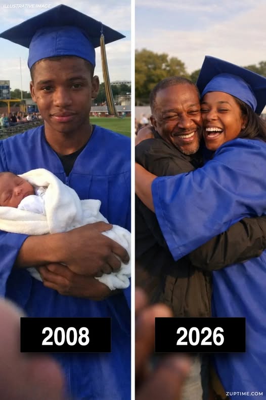 The night before his graduation, my dad found a baby in his bike basket — 18 years later, the woman who abandoned her showed up at my ceremony
