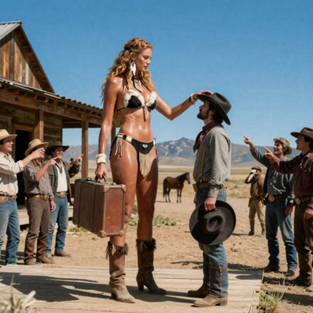 “‘You are too small… can you really leave your seed in me?’ — the giantess mocked the lone rancher… but that man of the West ended up giving her a lesson no one saw coming.”