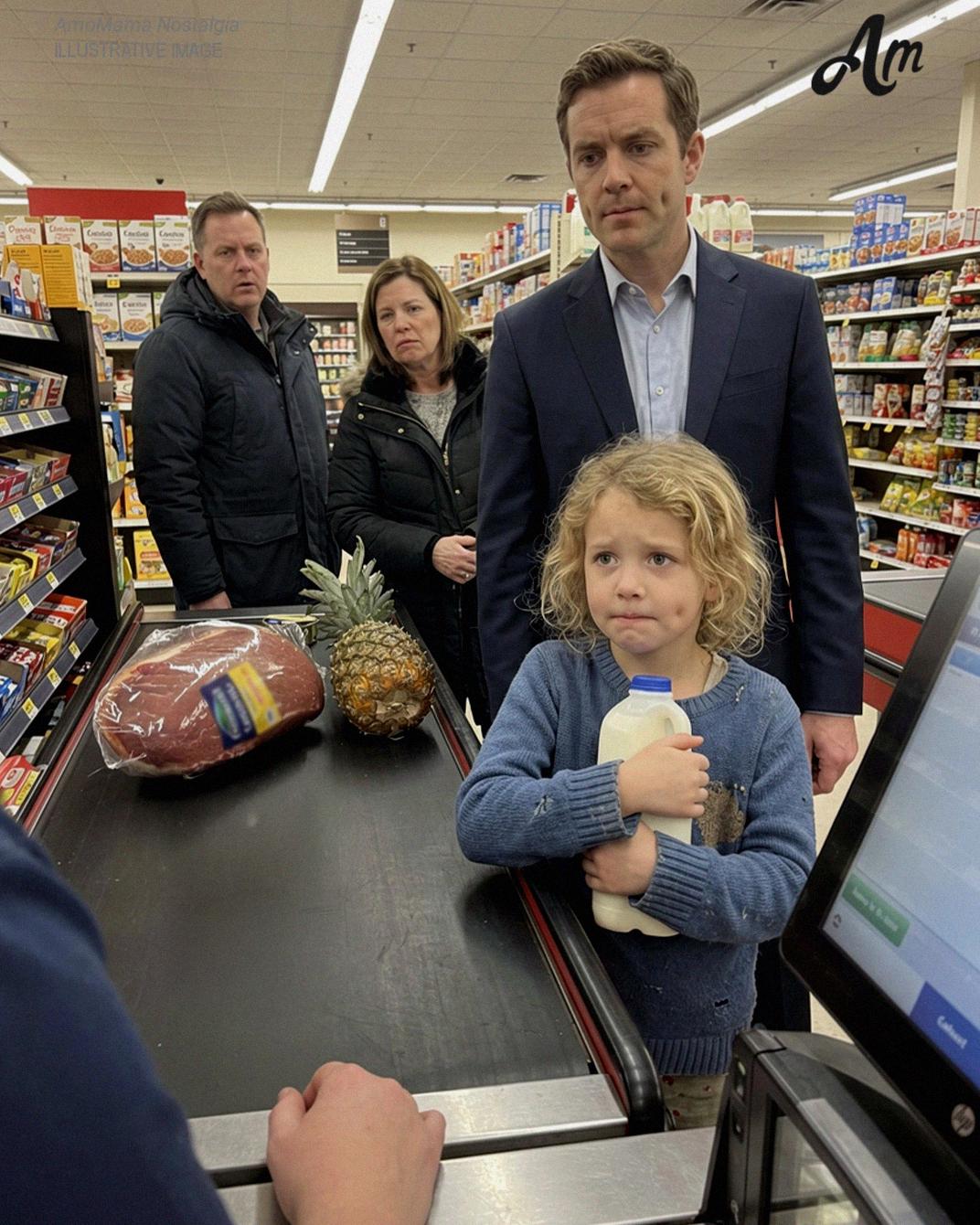 An 8-Year-Old Girl Asked Me to Buy Milk for Her Brother – The Next Day, a Man Who Was Behind Her in Line Showed up at My Door with Security