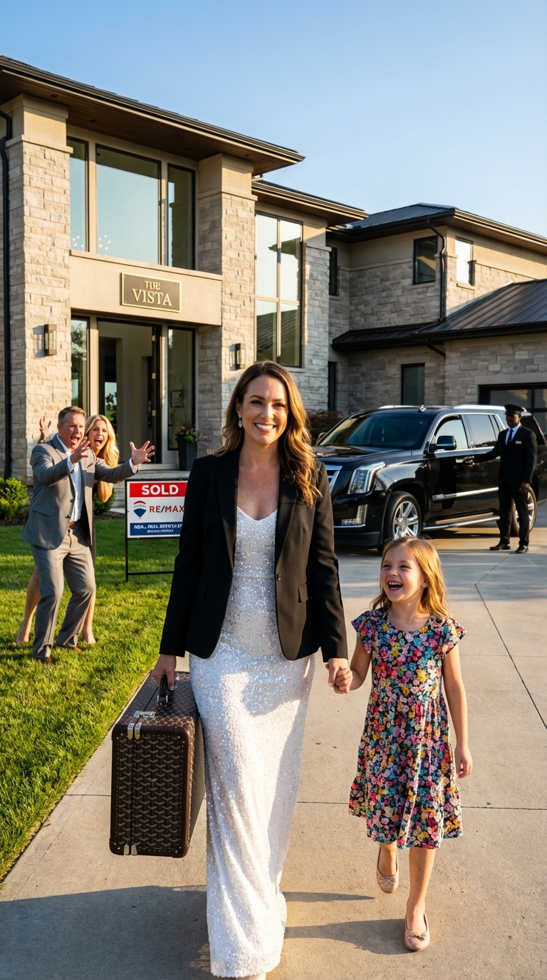 I spent $800,000 on a luxury villa, but my MIL told everyone her son bought it. When I refused to let her brother move in, she screamed, “Divorce her! My son can find someone better.” My husband nodded, “Mom is right, leave my house.” I left with a smile. A week later, they found an eviction notice on the door. When she saw me standing there with the deed, she fell to her knees and begged, “I was just joking, please let us stay!”