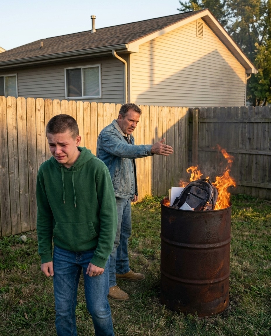 I watched my father throw my clothes, my books, and the last photo of my mother into the fire like my life meant nothing. Then he looked at me and said, “This is what happens when you disobey me.”