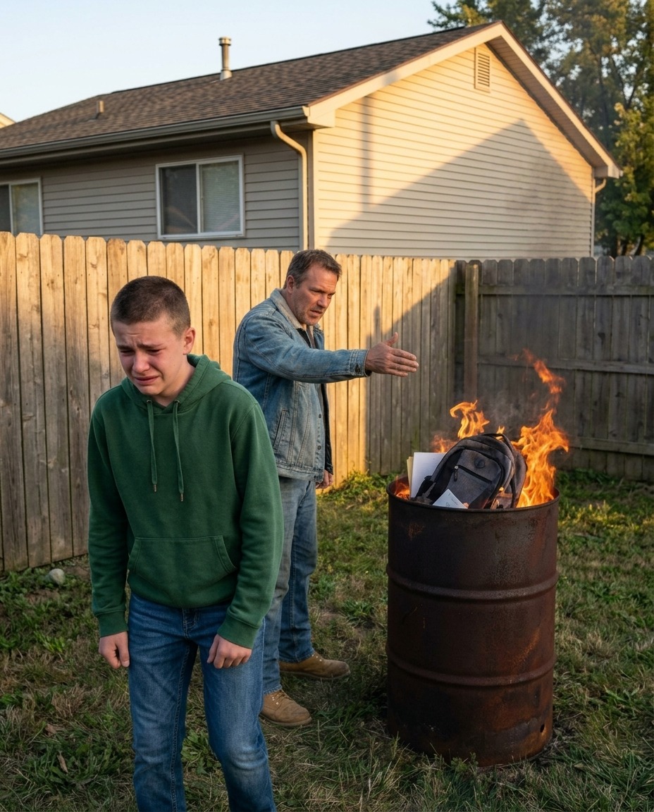 I watched my father throw my clothes, my books, and the last photo of my mother into the fire like my life meant nothing. Then he looked at me and said, “This is what happens when you disobey me.”