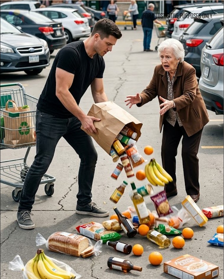 A Young Man Robbed an Elderly Woman in a Supermarket Parking Lot and Attacked Her Husband — But Seconds Later, His Life Changed Forever
