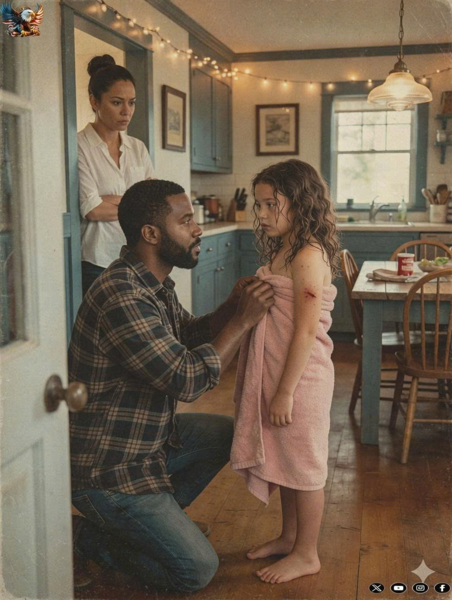 My daughter never said a word whenever her stepfather bathed her… until the day I came home early— and what I saw froze me where I stood.