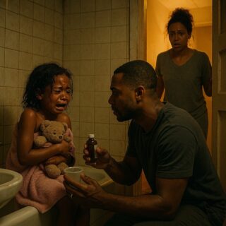My five-year-old daughter always bathed with my husband.