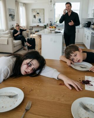 My husband cooked dinner, and right after my son and I ate, we collapsed.-olweny