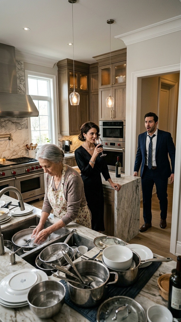 Millionaire returns early from his trip and discovers his wife humiliating his mother… The revenge will leave you frozen